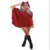 Dreamgirl womens Hell Yeah Poncho Adult Sized Costumes, Red, One Size US view 1
