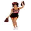 Dreamgirl womens Cheer Team Usa Adult Sized Costumes, Black, Small US view 1