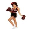 Dreamgirl womens Cheer Team Usa Adult Sized Costumes, Black, Small US view 3