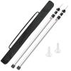 2PCs Aluminum Adjustable Tarp Poles, Telescoping Aluminum Rods Portable Awning Poles Telescoping Lightweight Tent Poles Universal Wind Support Pole for Camping, Backpacking, Hiking view 2