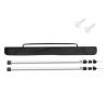 2PCs Aluminum Adjustable Tarp Poles, Telescoping Aluminum Rods Portable Awning Poles Telescoping Lightweight Tent Poles Universal Wind Support Pole for Camping, Backpacking, Hiking view 3