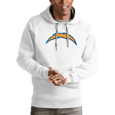 Antigua Men's White Los Angeles Chargers Victory Pullover Hoodie