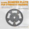 Balelinko Cast Iron 2-Inch Olympic Grip Plate Weight Plate for Strength Training, Weightlifting and Crossfit in Single, 45LB, Gray view 4