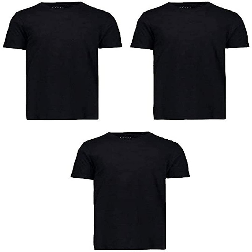 32 Degrees Cool Men's 3 Pack Short Sleeve Crew Neck T-Shrts (Black/Black/Black, Medium)