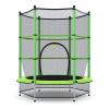 BETTARY 55" Trampoline for Kids, Children Trampoline w/Safety Enclosure Net & Spring Pad & Bulit-in Zipper Sturdy Steel Frame, Outdoor Indoor Use, for Patio, Garden, Porch (Green) view 1