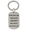 good goods Personalized Customize Inspirational Keyring Stainless Steel Dog Tag Name Keychain,Engraved Gift for Men Boys Boyfriend (Silver vertical), 4.8*2.8cm view 1