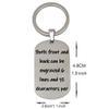 good goods Personalized Customize Inspirational Keyring Stainless Steel Dog Tag Name Keychain,Engraved Gift for Men Boys Boyfriend (Silver vertical), 4.8*2.8cm view 2
