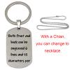 good goods Personalized Customize Inspirational Keyring Stainless Steel Dog Tag Name Keychain,Engraved Gift for Men Boys Boyfriend (Silver vertical), 4.8*2.8cm view 3