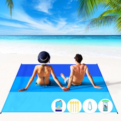 BYDOLL Beach Blanket 10'X9' Waterproof Sandproof Suits1-8 Adults Oversized Lightweight Large Blanket Picnic Mat for Beach Sand Free Travel Camping Hiking Picnic