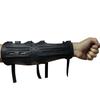 OBTOUTDOOR Archery Arm Guard Leather Long 4 Straps Forearm Protective Gear Hunting Accessories (1 Pack)