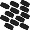 Bememo 12 Pcs Sweatbands Sport Headbands for Men & Women Basketball Headband Sport Competitions Sweat Headbands Running Terry Cloth Moisture Wicking for Yoga,Tennis,Gym,Exercise(Black) view 1
