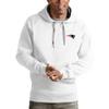 Antigua Men's White New England Patriots Logo Victory Pullover Hoodie view 1