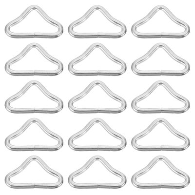 EXCEART Trampoline Buckle Plating V-Ring Triangular Rings 1.85X1.10 Inch Durable Metal Clips for Trampoline Strap Bag Repair and Craft Accessories
