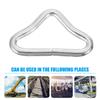EXCEART Trampoline Buckle Plating V-Ring Triangular Rings 1.85X1.10 Inch Durable Metal Clips for Trampoline Strap Bag Repair and Craft Accessories view 2