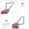 EXCEART Trampoline Buckle Plating V-Ring Triangular Rings 1.85X1.10 Inch Durable Metal Clips for Trampoline Strap Bag Repair and Craft Accessories view 4
