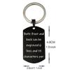 good goods Personalized Customize Inspirational Keyring Stainless Steel Dog Tag Name Keychain,Engraved Gift for Men Boys Boyfriend (Black vertical), 4.8*2.8cm view 2