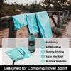 4Monster 3 Size Microfiber Camping Towels at 1 Pack,Fast Drying Beach Travel Towel Ultra Compact,Ultra Soft Gym Towel for Beach Hiking Yoga Travel Sports Backpacking Trip and Pool (Lake Green) view 2