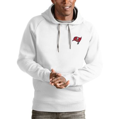 Antigua Men's White Tampa Bay Buccaneers Victory Pullover Hoodie