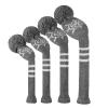 Scott Edward Knitted Golf Head Covers 4PCS Handmade Fit Well for Driver and Fairway Woods with Long Neck Pom Pom Golf Club Headcovers Set view 1