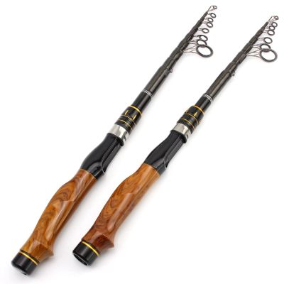 1.8m2.1m2.4m2.7m Lure Rod Carbon Spinning Rod Travel Trout Telescopic Fishing Rod ultrashort Portable sea Ferry Rod ZYHYD (Size : 2.1m)