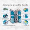 5.5L Lightweight Hydration Backpack Hydration Vest Outdoors for Trail Marathoner Running Race (Light Blue with 1.5l Water Bladder) view 4