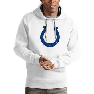 Antigua Men's White Indianapolis Colts Victory Pullover Hoodie