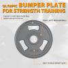 Balelinko Cast Iron 2-Inch Olympic Grip Plate Weight Plate for Strength Training, Weightlifting and Crossfit in Pair, 25LB, Gray view 4
