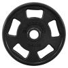Balelinko Cast Iron 2-Inch Olympic Grip Plate Weight Plate for Strength Training, Weightlifting and Crossfit in Single, 35LB, Black view 1