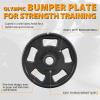 Balelinko Cast Iron 2-Inch Olympic Grip Plate Weight Plate for Strength Training, Weightlifting and Crossfit in Single, 35LB, Black view 4