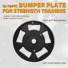 Balelinko Cast Iron 2-Inch Olympic Grip Plate Weight Plate for Strength Training, Weightlifting and Crossfit in Single, 45LB, Black view 4