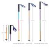 3 Section Trekking Poles Lightweight Aluminium Walking Poles Adjustable Trekking Sticks Collapsible Sticks 2pcs (Gold, 120cm/47.2inch) view 2
