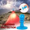 4 PC Camping Pole Toppers Tent Poles Lightning Protector Insulated for Camping Hiking Backpacker (Blue) view 2