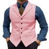 Ceehuteey Men's Suit Vests Leisure Wool Tweed Plaid Waistcoat Slim Fit(Blue,Small) view 2