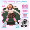 Sportneer Kids Roller Skates: 4 Size Adjustable Quad Skates with Light Up Wheels for 5-8 8-12 Girls Boys Toddlers Beginners, Birthday Gift Skates with Protective Gear Set for Outdoor Indoor view 3