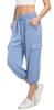 MISS MOLY Women's 2025 Cargo Capris Travel Pants Summer Cropped Loose Harem Pants Sweatpants Joggers with Pockets Sky Blue XS view 3