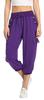 MISS MOLY Women's 2025 Cargo Capris Travel Pants Summer Cropped Loose Harem Pants Sweatpants Joggers with Pockets Purple XS view 1
