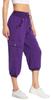 MISS MOLY Women's 2025 Cargo Capris Travel Pants Summer Cropped Loose Harem Pants Sweatpants Joggers with Pockets Purple XS view 3