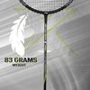 Li-Ning 3D Calibar X Combat Carbon Graphite Strung Badminton Racquet, 85 Grams, 30 Lbs String Tension and Free Full Cover(Black/Lime) view 3
