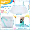 Shappy Pool Float Storage Bag Large Adjustable Hanging Swimming Pool Net Bag Beach Accessories Mesh Organizer for Swimming Ring, Inflatables, Beach Balls, Toys, Supplies(Blue-green) view 2