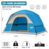 CAMPROS CP Tents for Camping 6 Person Tent Waterproof Windproof Double Layer Family Camping Tent, Easy Setup Dome Tent with Large Mesh Windows & Wider Door for Outdoor Camping & Hiking view 2