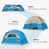 CAMPROS CP Tents for Camping 6 Person Tent Waterproof Windproof Double Layer Family Camping Tent, Easy Setup Dome Tent with Large Mesh Windows & Wider Door for Outdoor Camping & Hiking view 4