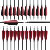 RUOERSI 30 inch Carbon Arrows for Archery 500 Spine Feather Arrow Hunting Targeting Practice Arrows with 4 inch Turkey Feather Fletching Removable Tips for Compound Bow Recurve Bow (24pcs) view 1
