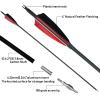 RUOERSI 30 inch Carbon Arrows for Archery 500 Spine Feather Arrow Hunting Targeting Practice Arrows with 4 inch Turkey Feather Fletching Removable Tips for Compound Bow Recurve Bow (24pcs) view 3