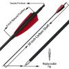 RUOERSI 30 inch Carbon Arrows for Archery 500 Spine Feather Arrow Hunting Targeting Practice Arrows with 4 inch Turkey Feather Fletching Removable Tips for Compound Bow Recurve Bow (24pcs) view 4