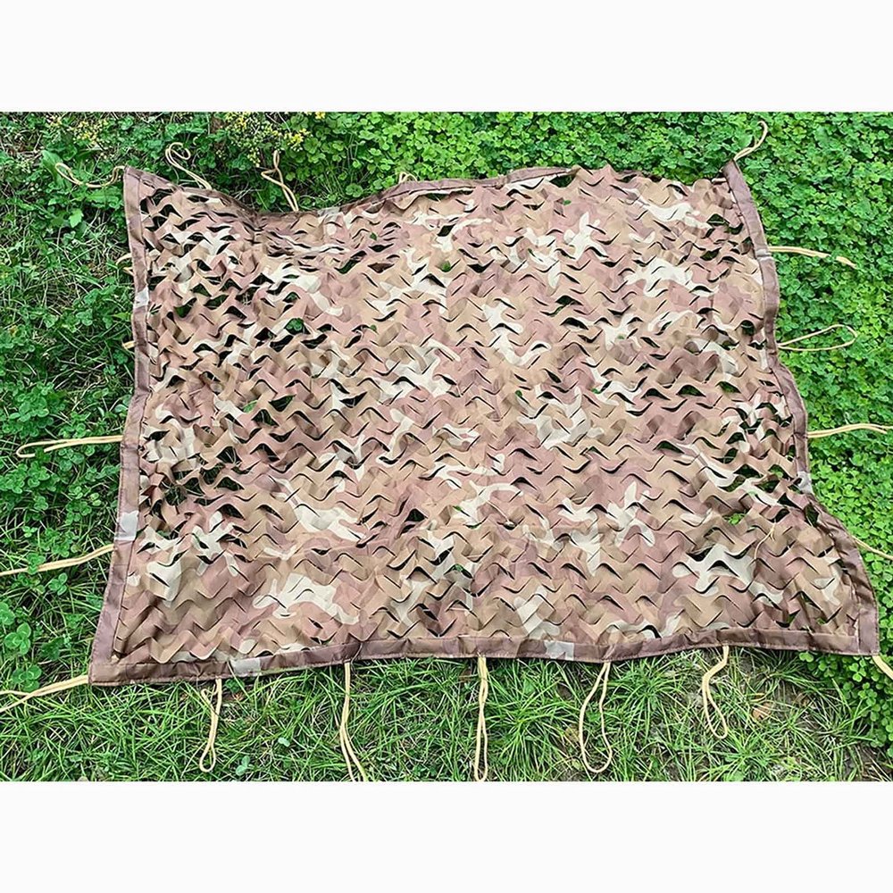 Pxzybd Military Camouflage Netting, Light and Durable, Hunting Camouflage Net, Outdoor Beach Garden Pergola Shade Net Decoration, Oxford Cloth, Camo Netting Car Cover,Desert-5x6m(16.4 * 19.7ft)