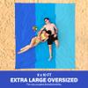 Famstar Beach Blanket Oversized Extra Large 10'X 9',Waterproof Sandproof Beach Blanket 2-8 Adults Lightweight Durable for Travel Camping Hiking Picnic view 2