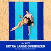 Famstar Beach Blanket Oversized Extra Large 10'X 9',Waterproof Sandproof Beach Blanket 2-8 Adults Lightweight Durable for Travel Camping Hiking Picnic (10'X 9', Blue2) view 2