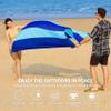 Famstar Beach Blanket Oversized Extra Large 10'X 9',Waterproof Sandproof Beach Blanket 2-8 Adults Lightweight Durable for Travel Camping Hiking Picnic (10'X 9', Blue2) view 3