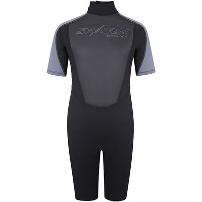 Typhoon Swarm3 Boys 3/2mm Shorty Wetsuit - Black/Graphite 250991 M