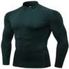 Men's Compression Shirts Long Sleeve Athletic Workout Tops Gym Undershirts Active Sports Baselayers Dark Green view 1
